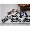 Image 2 : Wicker basket, filled w/ assorted model motorcycles