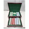 Image 1 : Nice Poker chips set, in wooden case - just need cards