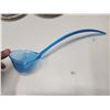 Image 7 : Blue carnival glass punch bowl set - grape pattern