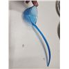 Image 8 : Blue carnival glass punch bowl set - grape pattern