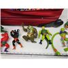 Image 3 : Red luggage bag - filled w/ vintage toys - lots of He-man