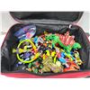 Image 6 : Red luggage bag - filled w/ vintage toys - lots of He-man