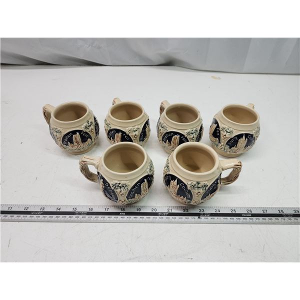 6pc matching porcelain cup set - Original King 800