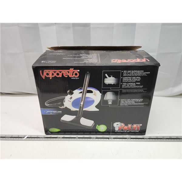 "Polti Vaporetto" handy steam cleaning system - Like new, appears unused, in box