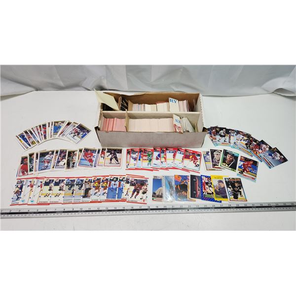 Box of assorted sports cards