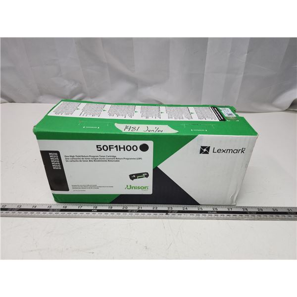 Lexmark 50F1H00 black toner cartridge - like new, unopened