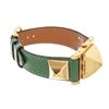 Image 2 : Hermes Green Gold Steel and Leather Medor PM Quartz Watch