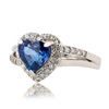 Image 2 : 2.11 ctw Blue Sapphire and 0.27 ctw Diamond Platinum Ring