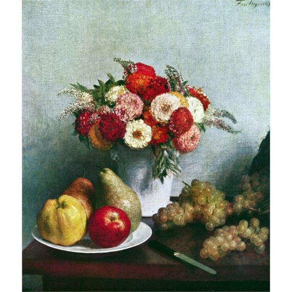 Fantin-Latour - Still Life with Flowers and Fruit