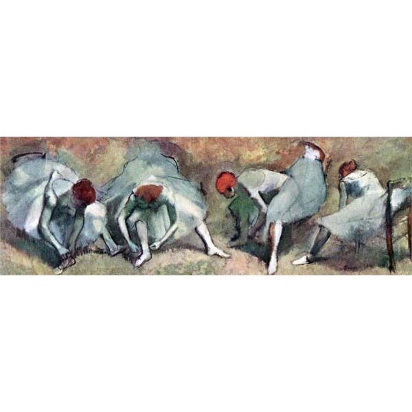 Edgar Degas - Dancers Lace Their Shoes