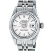 Image 1 : Rolex Ladies Stainless Steel Silver Index Smooth Bezel 26MM Quickset Date Wristw