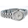 Image 3 : Rolex Ladies Stainless Steel Silver Index Smooth Bezel 26MM Quickset Date Wristw