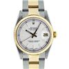 Image 1 : Rolex Ladies Quickset Midsize 31MM 18K Yellow Gold And Steel Silver Index Oyster