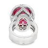 Image 3 : 20.60 ctw Ruby and 2.60 ctw Diamond Ring - 18KT White and Yellow Gold