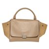 Image 2 : Celine Beige Leather Suede Trapeze Two-Way Bag