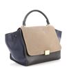 Image 1 : Celine Tricolor Trapeze Bag Suede Medium Neutral