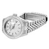 Image 4 : Rolex Ladies Stainless Steel Silver Index Steel Diamond Bezel Date Watch With Ro