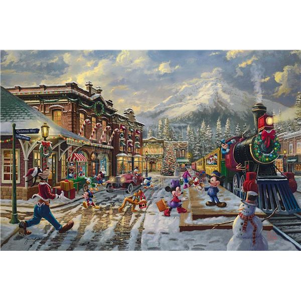 Mickey and Minnie Candy Cane Express by Kinkade Studios