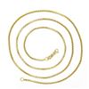 Image 3 : NEW 14K Yellow Gold 18" Long 1.6mm Rounded Beveled Box Link Chain Necklace