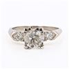 Image 1 : 1.52 ctw F COLOR CENTER Diamond Platinum Ring (1.82 ctw Diamonds)