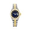 Image 2 : Rolex Ladies Quickset 18K Gold And Steel Blue Vignette Diamond Datejust Wristwat