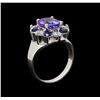Image 4 : 14KT White Gold 2.48 ctw Tanzanite, Sapphire and Diamond Ring