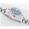 Image 4 : Rolex Ladies Quickset Stainless Steel Blue Roman 18K White Gold Diamond & Ruby B