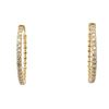 Image 2 : 1.60 ctw Diamond Hoop Earrings - 14KT Yellow Gold