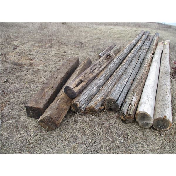 (8) Power Poles; (5) Railway Ties