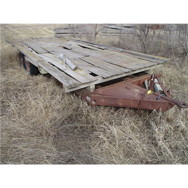 Tandem Trailer - 8' x 20' - Needs New Deck - Pindle Hitch - Shop Built - Needs Wiring & Brake Repair