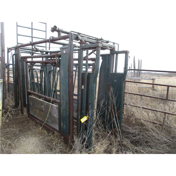 Cattle Squeeze With Palpation Cage