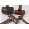 Image 4 : (4) Misc. Sized Crafters Mechanic Hammers: 3 Steel and 1 Rubber