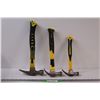Image 2 : (3) Claw Hammers: Stanley & Brico are Both 16 Ounce & Vintage Wooden Handled Hammer