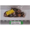 Image 1 : Bag of 235 Canadian Copper Pennies & a Few Misc. Coins