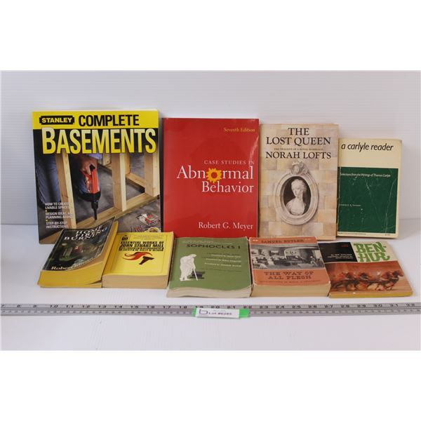 (9) Paperback Novels & Informational Books: Ben Hur; Stanley Complete Basements & Misc. Topics