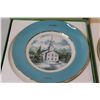 Image 2 : (2) Avon Christmas Plates in Box: 1974 Church Plate & 1975 Christmas on the Farm