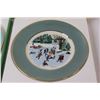 Image 4 : (2) Avon Christmas Plates in Box: 1974 Church Plate & 1975 Christmas on the Farm