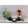 Image 1 : (20+) Lot of Glass Pottery Metal Dishes Vases Bowls Decorative Items
