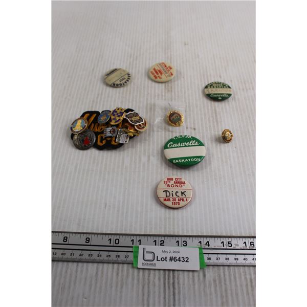 Assorted Pins and Patch