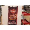Image 1 : Harley Davidson V-Rod Miller Genuine Draft Beer Silk Nylon Banner - 46" Long