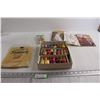 Image 1 : (3) Dress Patterns, Assorted Thread, Wood and Plastic Spools, King Size Shamoy - Sealed