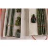 Image 2 : (2) Packs Jade Chopsticks and Trinkets - (1) Chopstick is Missing