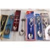 Image 3 : (15) Souvenir Spoons, Wall Hanging, Little John Oat Cloth