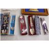 Image 4 : (15) Souvenir Spoons, Wall Hanging, Little John Oat Cloth