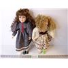 Image 1 : (2) Dolls in Vintage Clothing-14" Tall