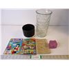 Image 1 : Vase, Planter,(2) Comic Digests, Music Book, TeeDoh Ice Cube