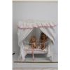 Image 1 : *Doll Crib on Wheels-Includes Dolls, Blankets and Pillows