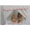 Image 3 : *Doll Crib on Wheels-Includes Dolls, Blankets and Pillows