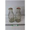Image 1 : (2) Collector Milk Bottles With Caps - Edw. J. Kraemer & Son, Meriden, Conn.