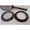 Image 2 : (2) Round Picture Frames (inside 8 1/2") - Broken Wooden Tennis Racket - Made in Japan